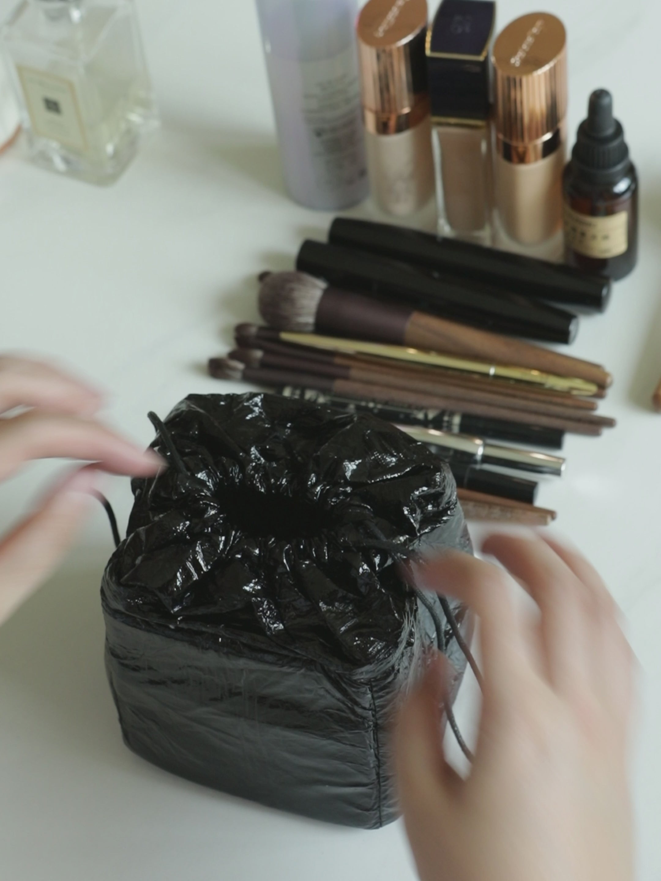 Square Drawstring Tyvek Makeup Bag